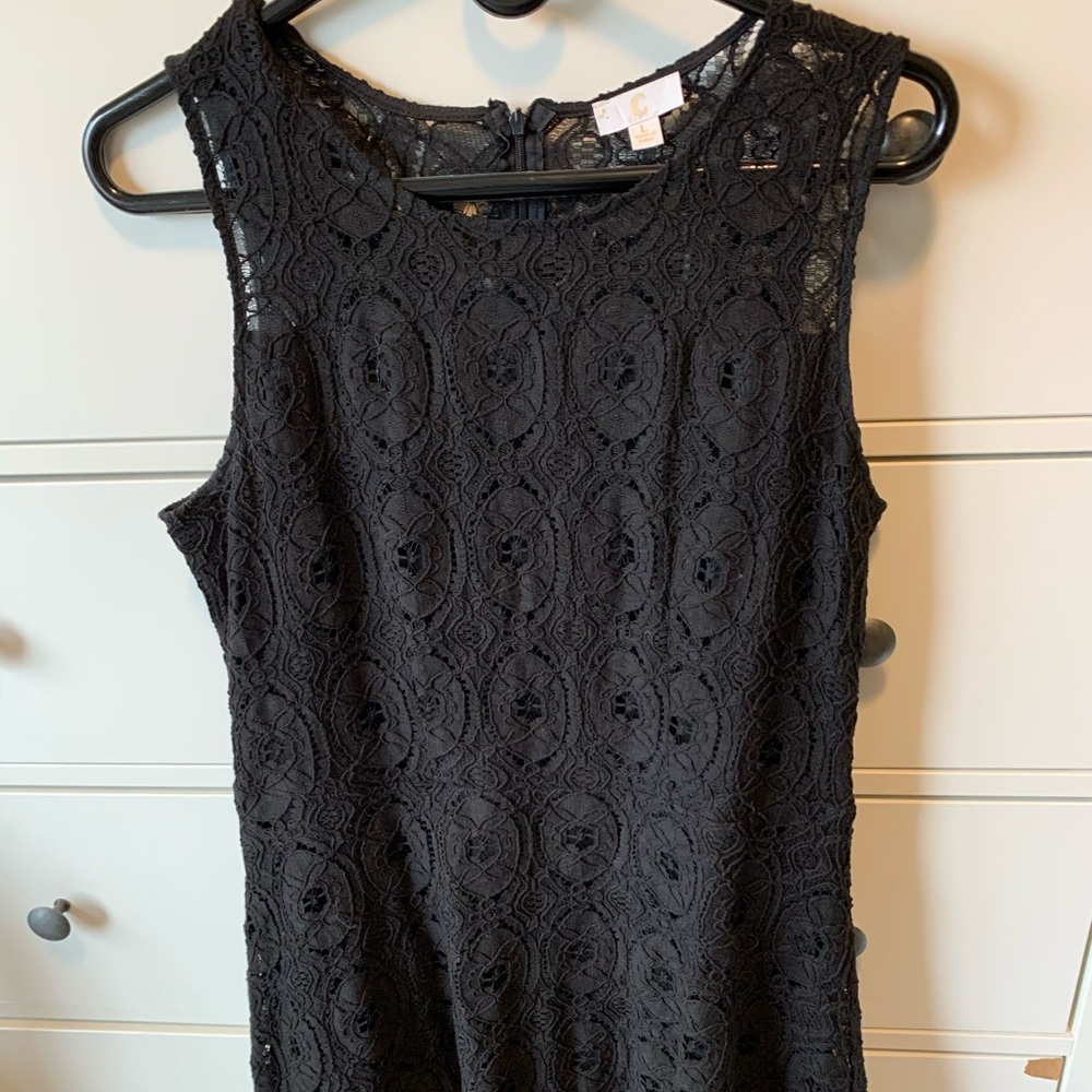 Charming Charlie Black Lacework Dress Large